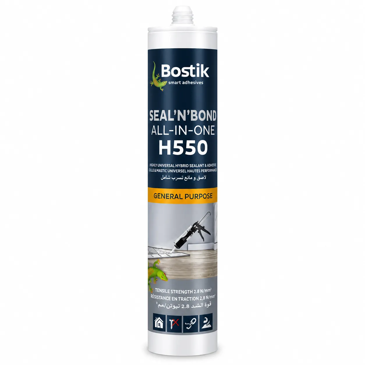 Hybrid mastic adhesive "Bostik" H550, white, 290 ml. - 1