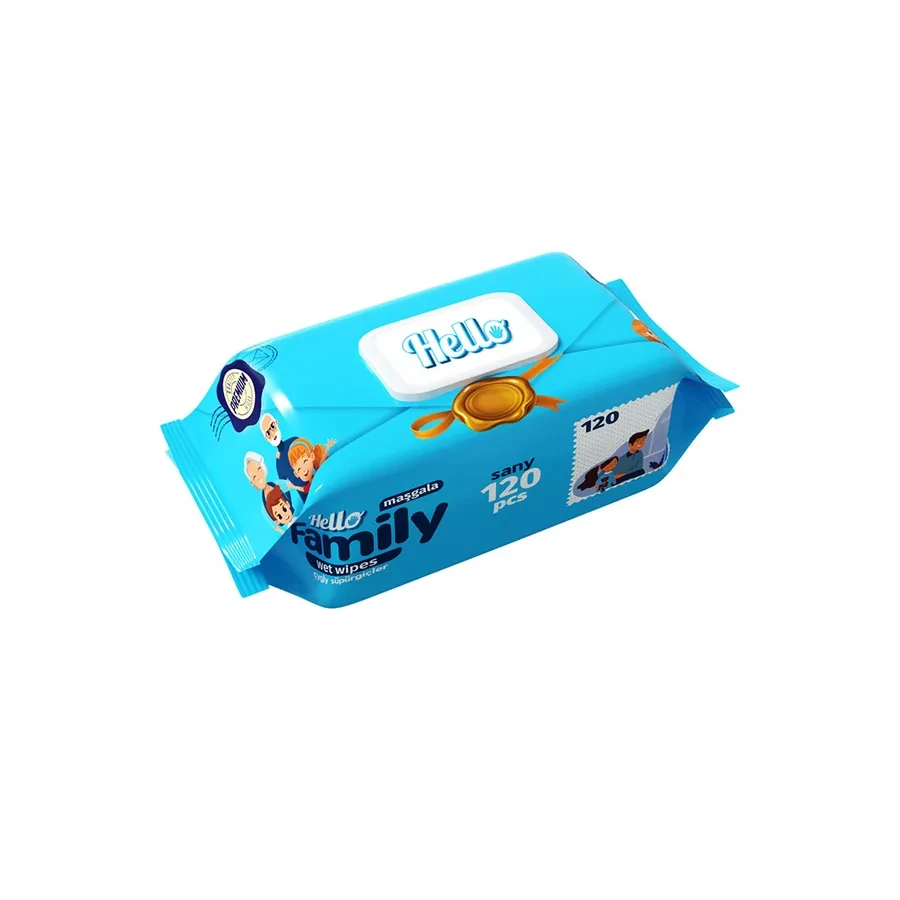 Blue wet wipes "Tach Hil". - 1