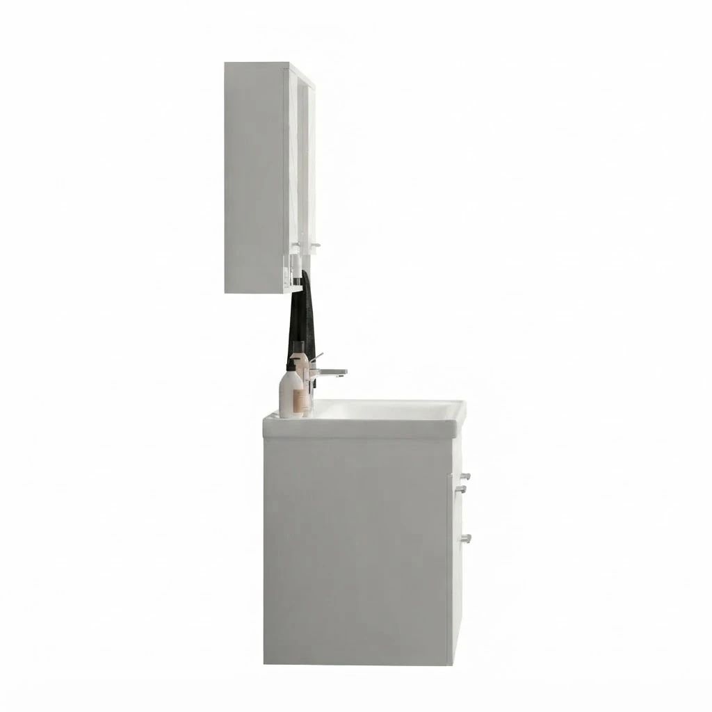 Bathroom sink with cabinet and mirror, 80 cm. - 3
