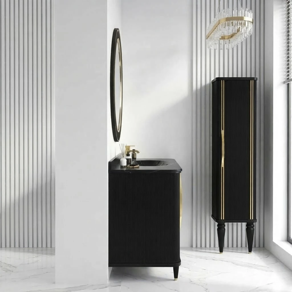 Bathroom sink with cabinet and mirror, 120 cm. - 2