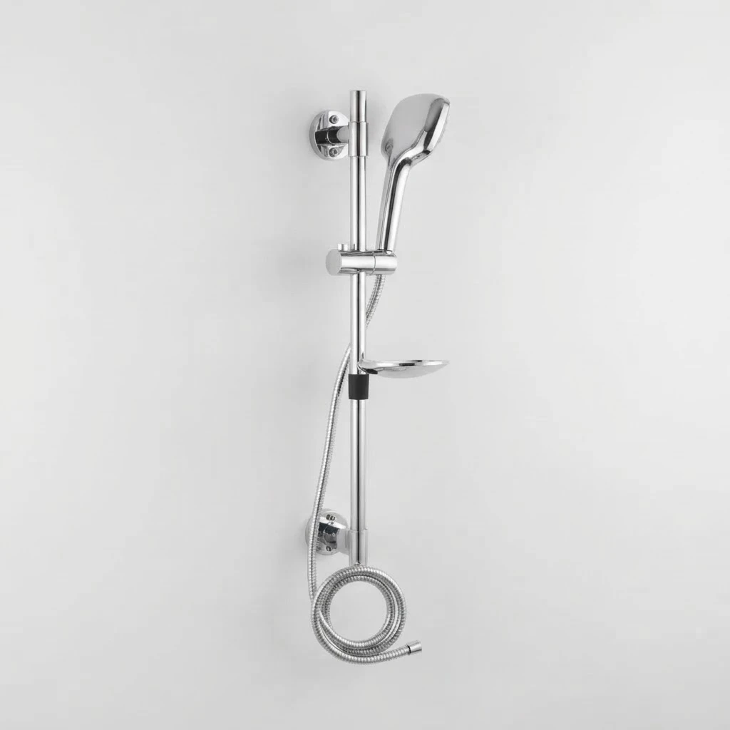 Shower stand with shower head and hose. - 2